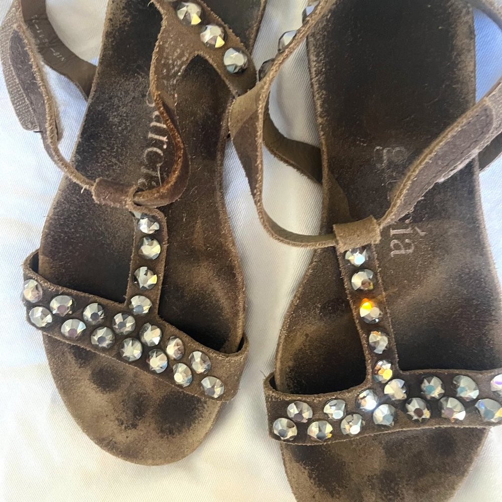 Pedro Garcia (size 39) leather and crystal sandals